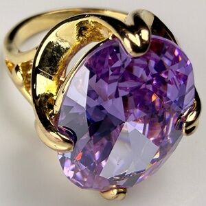 Gold Tone Kunzite Ring